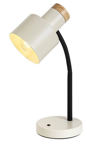 Lampada da scrivania Pastro 1xE27 nera avorio legno Rabalux