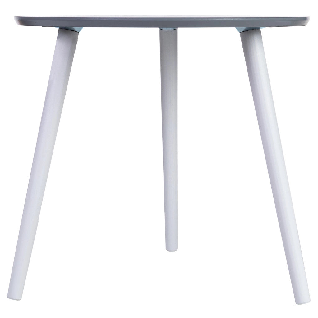 Tavolino ausiliario in legno con 3 gambe nere 50x50x46h cm