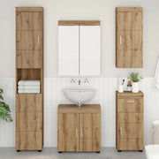 Armadio da bagno a muro con porta TULUM Rovere artigianale