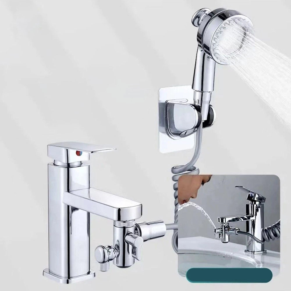 Trade Shop - Doccetta Regolabile Piccolo A Mano Soffione Doccia Bagno Rubinetto Massaggio 87492 -