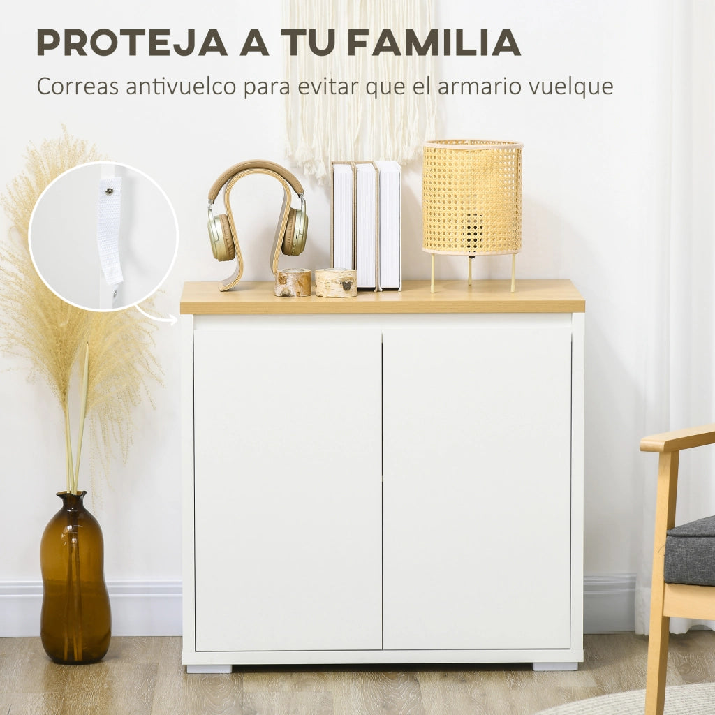 Tavolino contenitore ¨C zephmum ¨C Bianco 80x37x75 cm