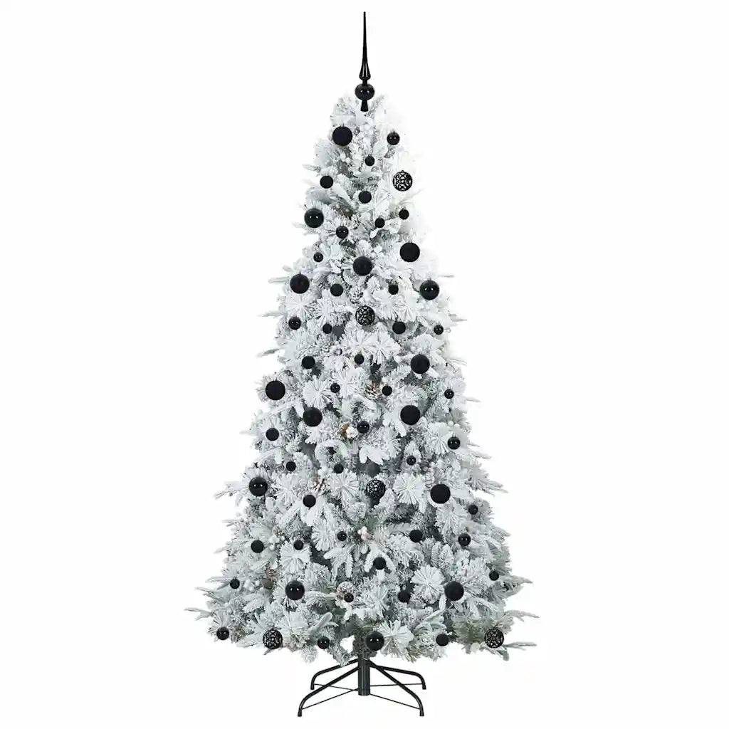 Albero di Natale | Decorazioni natalizie Artificiale con Rami Pieghevoli Bianco 210 cm