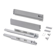 Cassetto esterno Vertex con regolazione 3D altezza 93mm, 40kg, profondità 500mm, Acciaio, Grigio antracite