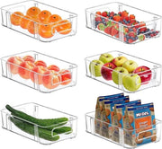Organizzatore per frigorifero, set con maniglia, armadio a pile per magazzino, cucina, organizzatore, set da 6 pezzi, per frigorifero, armadi, mensole, cosmetici, sala da pranzo, ufficio, privo di BPA

 Specifiche tecniche: 
 - set da 6 pezzi
