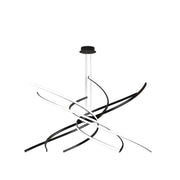 Lampadario a Led Moderno Top Light Tornado 88W 5950LM Nero - Luce bianca naturale - Lampadario a sospensione
