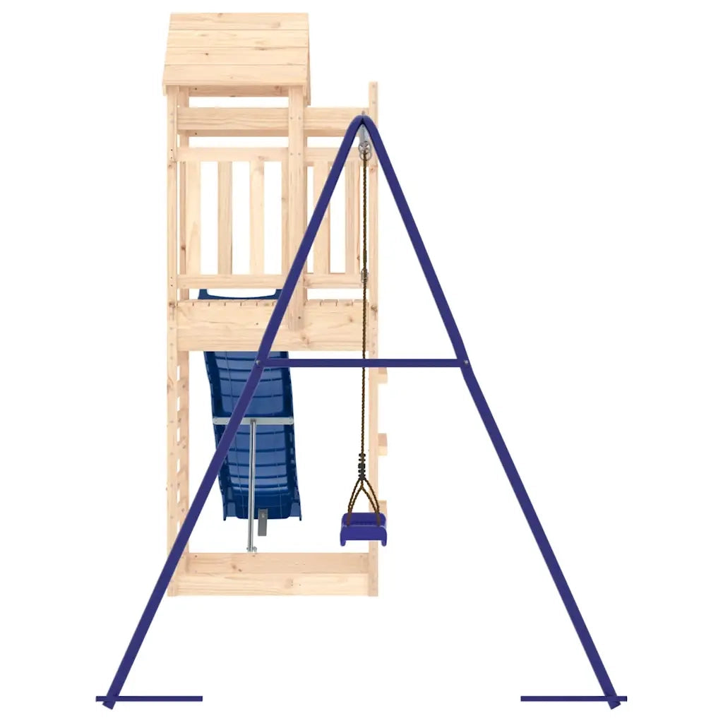 Set da Gioco da Esterno in Legno Massello di Pino