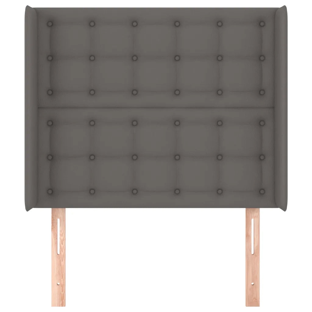 Testiera ad Orecchio-Testata con Orecchie Grigio 103x16x118/128cm in Similpelle 660382