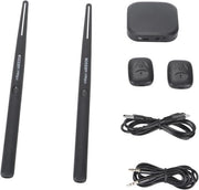Drumset Portatile con Sensore di Movimento e Bastoncini Elettronici. Inclusa Funzione MIDI USB, 8 Suoni e Pedali. Gioca con Bastoncini a Luce e Standard.