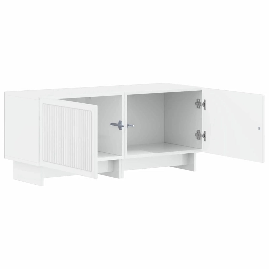 Mobile TV Bianco Lucido Legno ingegnerizzato 896019