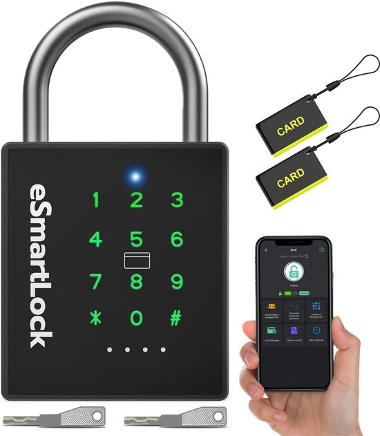 Combinazione Intelligente a Chiave, Grande Slot Resistenente, con Chiave, Slot Bluetooth con Codice Numerico RFID, Certificato IP68, Slot Elettronico per Porta, Armadio Esterno, Cavedio