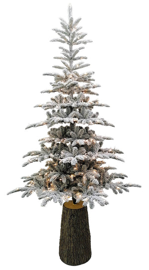 Albero di Natale Artificiale Innevato 240 cm 40 Rami 300 Luci LED Acero Montano Verde