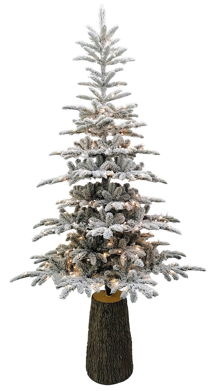 Albero di Natale Artificiale Innevato 240 cm 40 Rami 300 Luci LED Acero Montano Verde