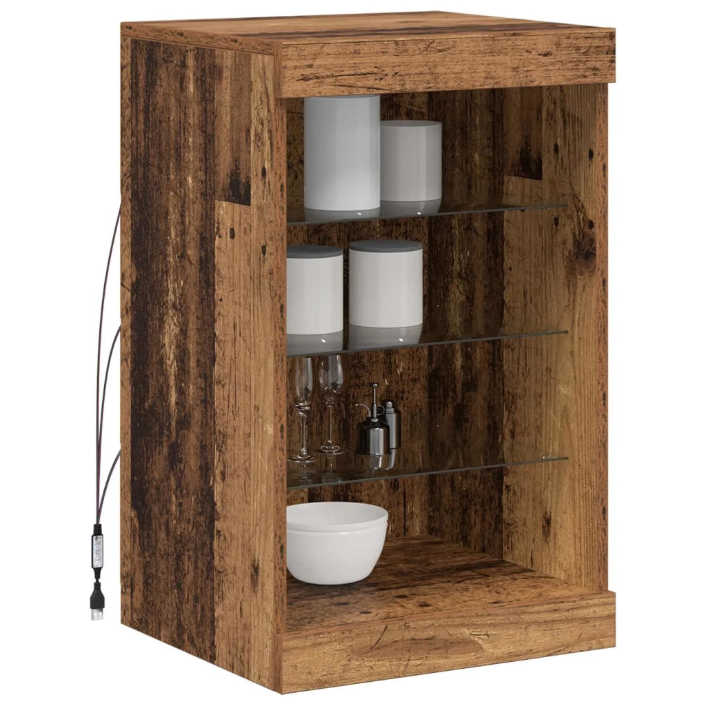 Madia LED Legno vecchio 41 x 37 x 67 cm Legno multistrato 863051