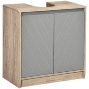 Mobile Bagno Sottolavabo ¨C zephmum ¨C 60x30x59.8 cm Legno Rovere Grigio