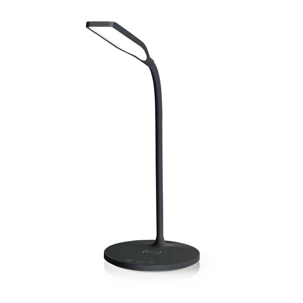 Lampada da scrivania a LED con dimmer e caricatore wireless 15 W Nero Nedis