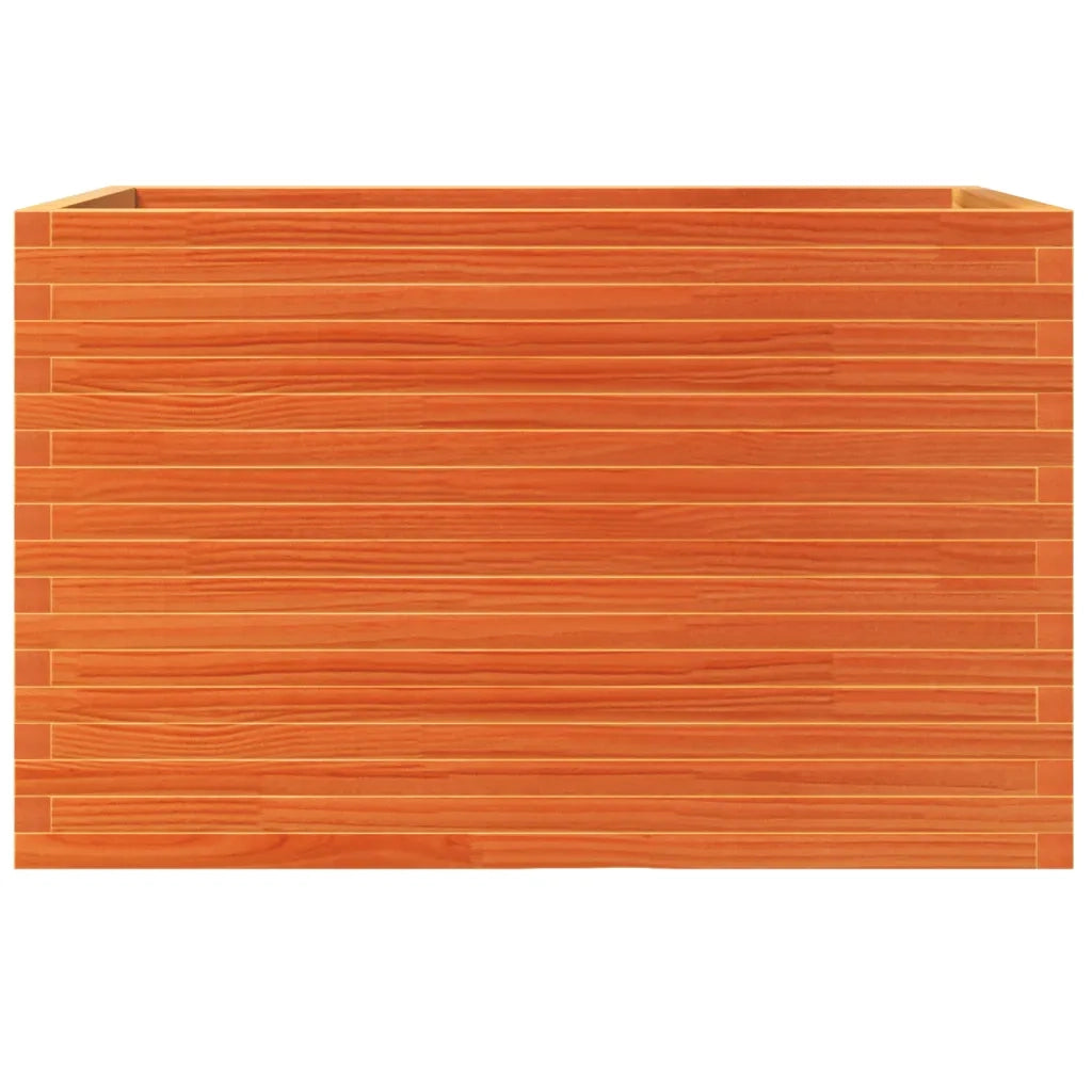 Fioriera Giardino-Vaso da Esterno-Contenitore per Piante Marrone Cera 110x60x68,5 Legno Massello Pino