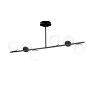 Lampadario Emibig BIOR 6xE14 nero con vetro bianco