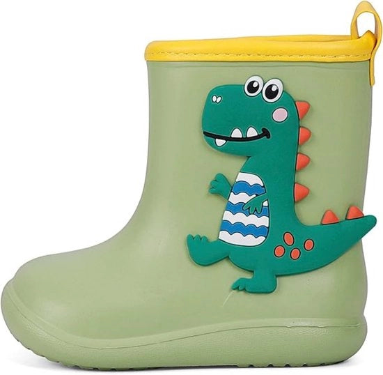 Reginette per bambini con stampa di animali acqua e antiscivolo - Scarpe da pioggia per bambini con dinosauro antiscivolo - Scarpe da pioggia acqua e impermeabili - Facili da indossare e leggere - Misura 14