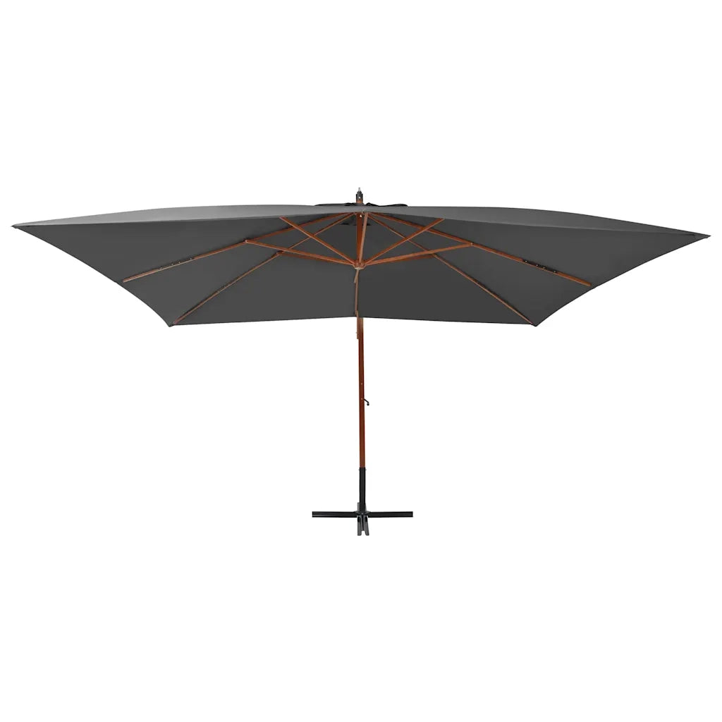 Ombrello | Parasolne a Sbalzo con Palo in Legno 400x300 cm Antracite