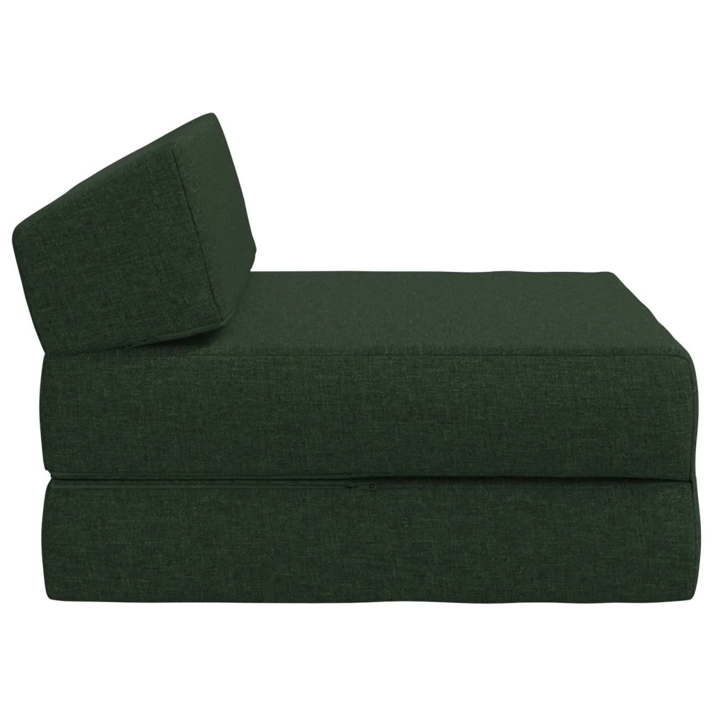 Divano Letto Pieghevole Verde Scuro 60 x 70 x 41 cm Tessuto