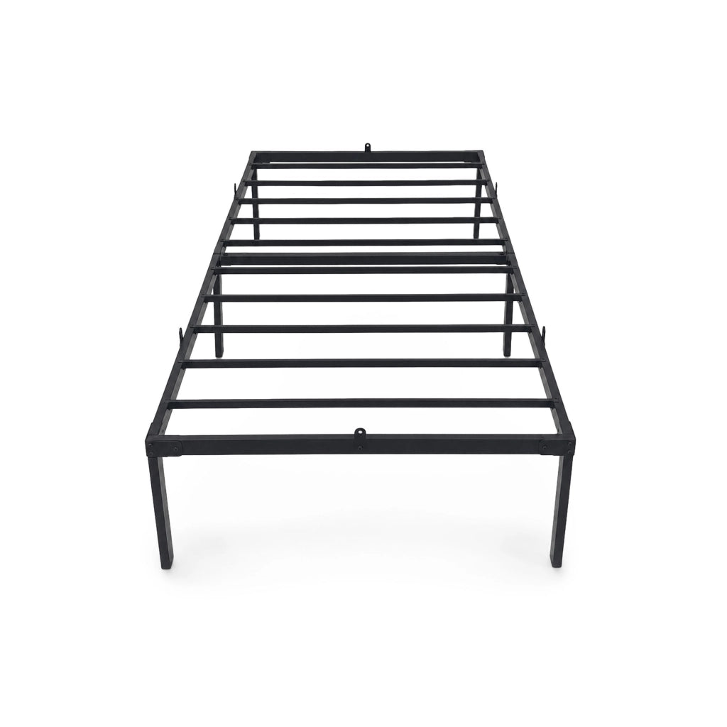 Struttura Letto Pieghevole in Metallo Rete a Doghe 90x190 cm Nero Letto per Ospiti 6 Gambe 10 Doghe