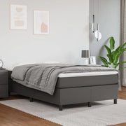 Struttura Letto a Rete a Molle-Giroletto Grigio 120x200 cm in Similpelle 122450