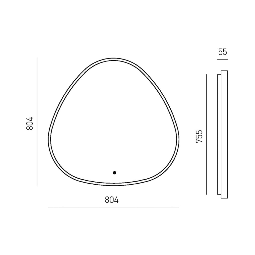 Ecaris A/G Lampada da Parete Specchio con Led 30W+5W CCT 3000K-4000K Dimmerabile, Struttura Alluminio Oro Spazzolato - Gealuce