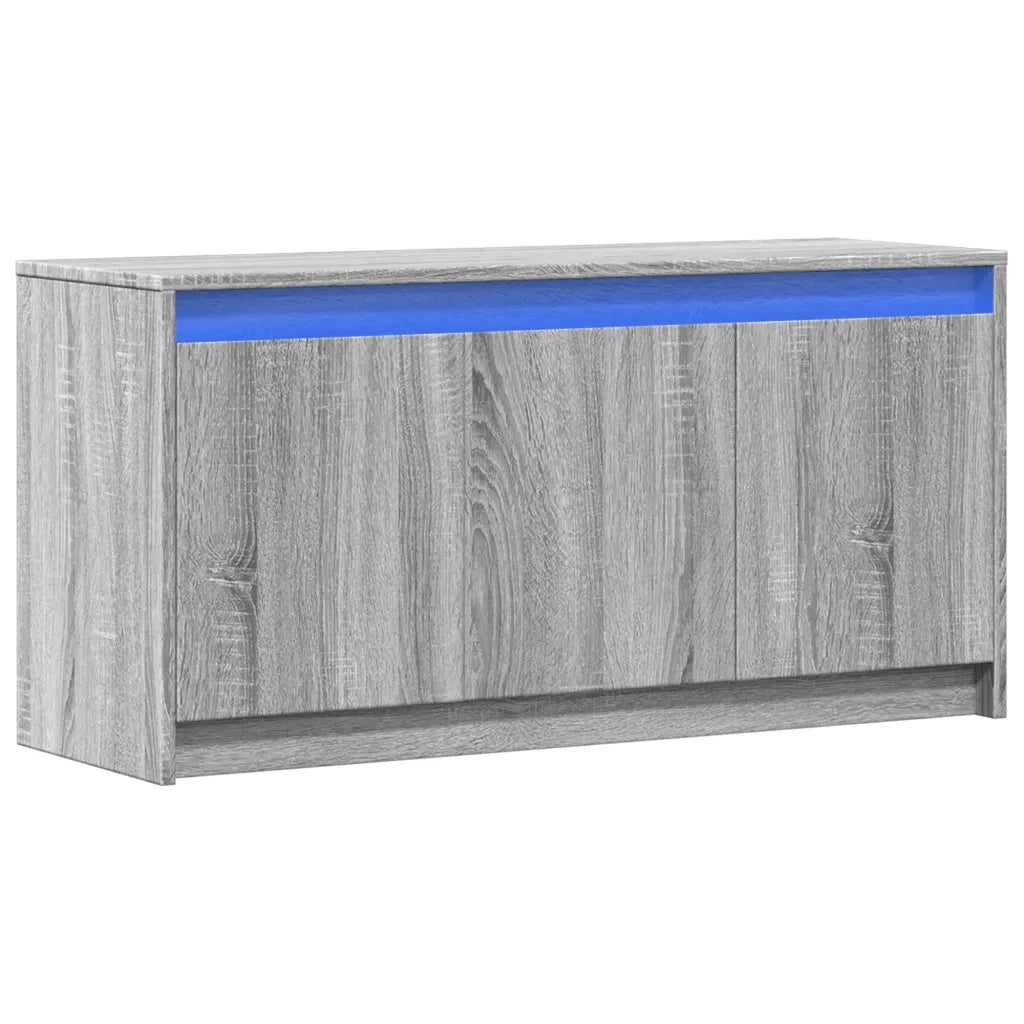 vidaXL Mobile Porta TV con LED Grigio Sonoma 100x34x50cm in Truciolato