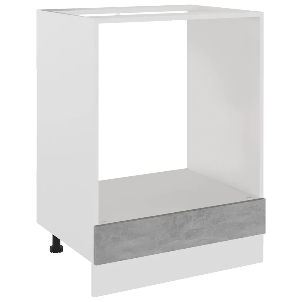 Mobile per Forno Grigio Cemento 60x46x81,5 cm Legno Multistratocod mxl 120890