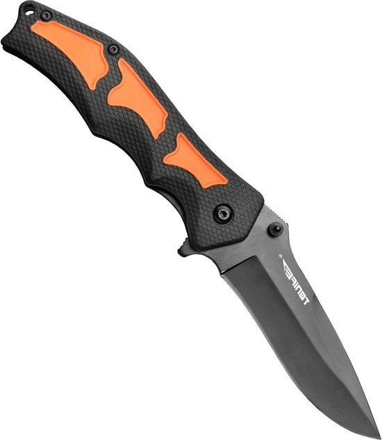 Zakmes con manico in legno - stile celtico - custodia in pelle autentica - colore marrone scuro
