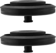 Vitello Sanitario con Chiave 2 Pezzi - Guarnizione di Sicurezza - Ricambio - Materiale Silicone - Modello 242MP071 - Nero - Valvola di Chiusura