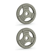 Piastre da 1,25 kg in ghisa cromata, tri-grip, foro 1”