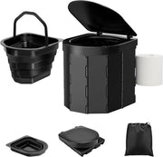 Camping Toilet Portatile - Toilette per Uomini e Donne - Auto Emme da Bagno - Toilette Auto Pieghevoli per Adulti