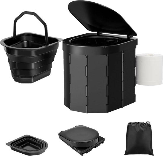 Camping Toilet Portatile - Toilette per Uomini e Donne - Auto Emme da Bagno - Toilette Auto Pieghevoli per Adulti