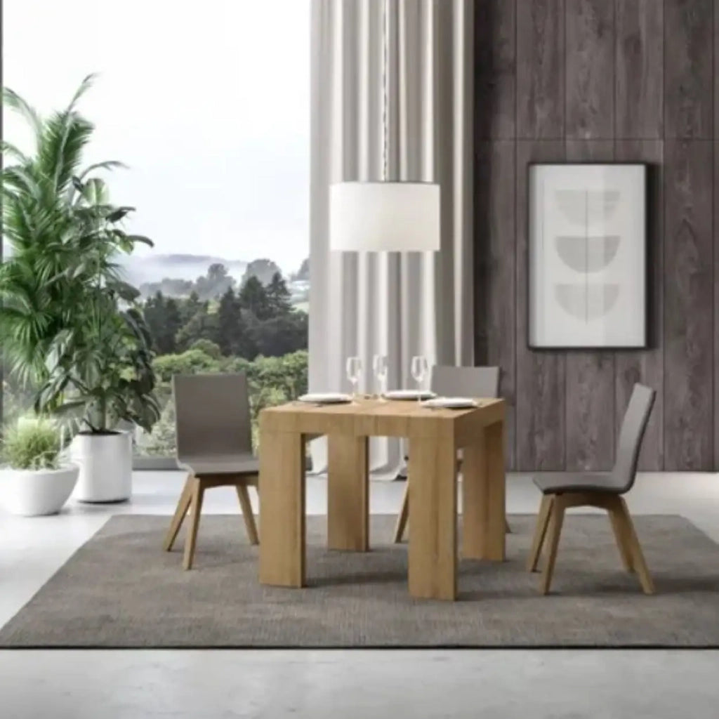 Tavolo allungabile 90/246x90 cm Roxell Premium colore quercia natura