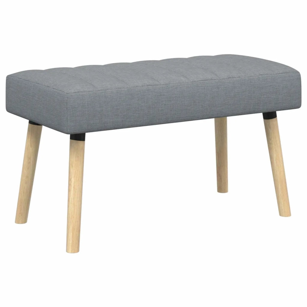 Panchina trapuntata a canale Grigio Chiaro 80 x 40 x 46 cm 42038473