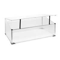 Mini serra in policarbonato trasparente e alluminio 100x60x40cm, tetto apribile