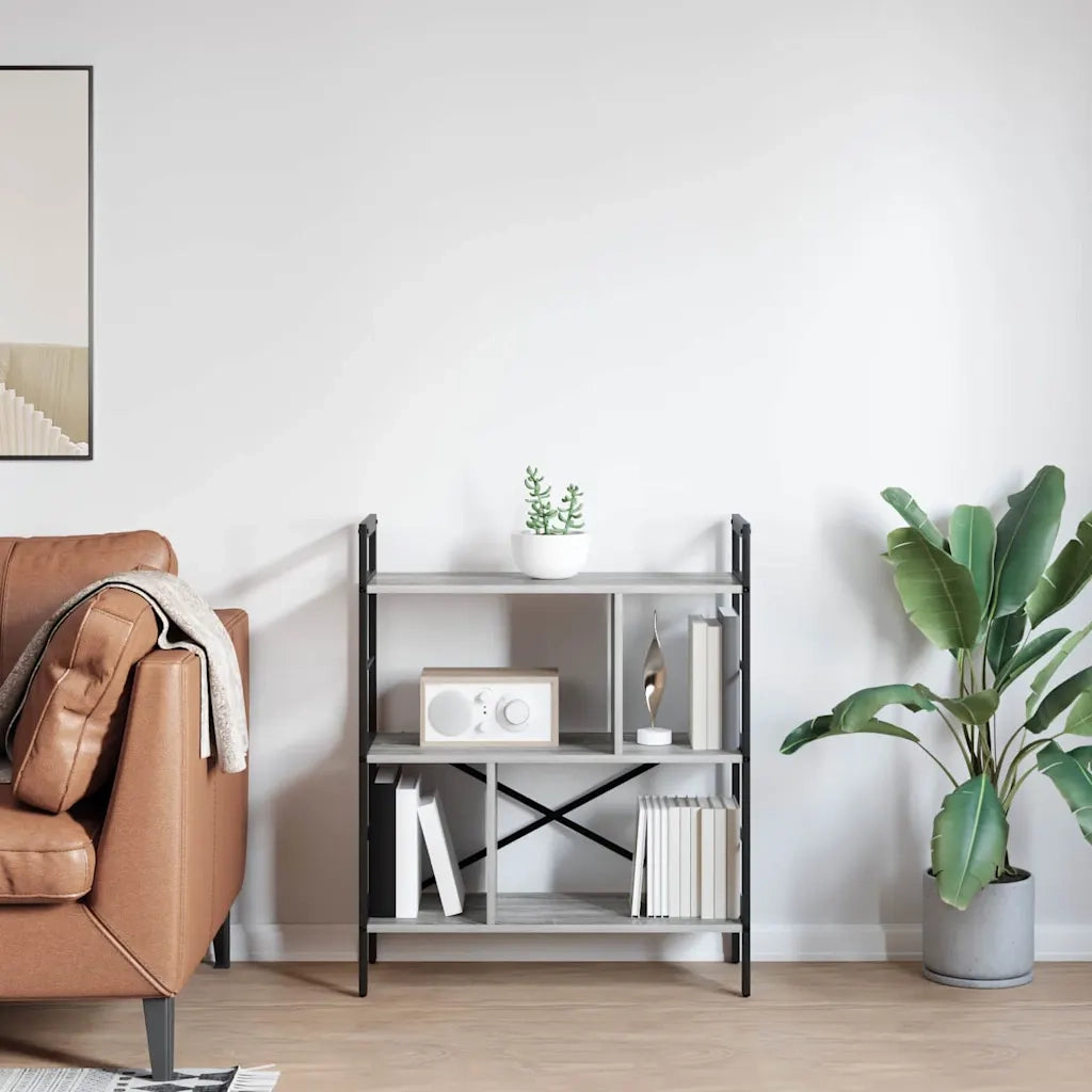 Libreria Grigio Sonoma 75 x 30 x 91 cm Legno multistrato