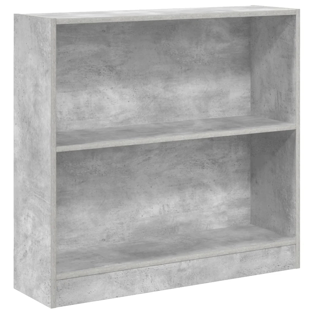 Libreria Grigio Cemento 80x24x75 cm in Legno Multistrato 800895