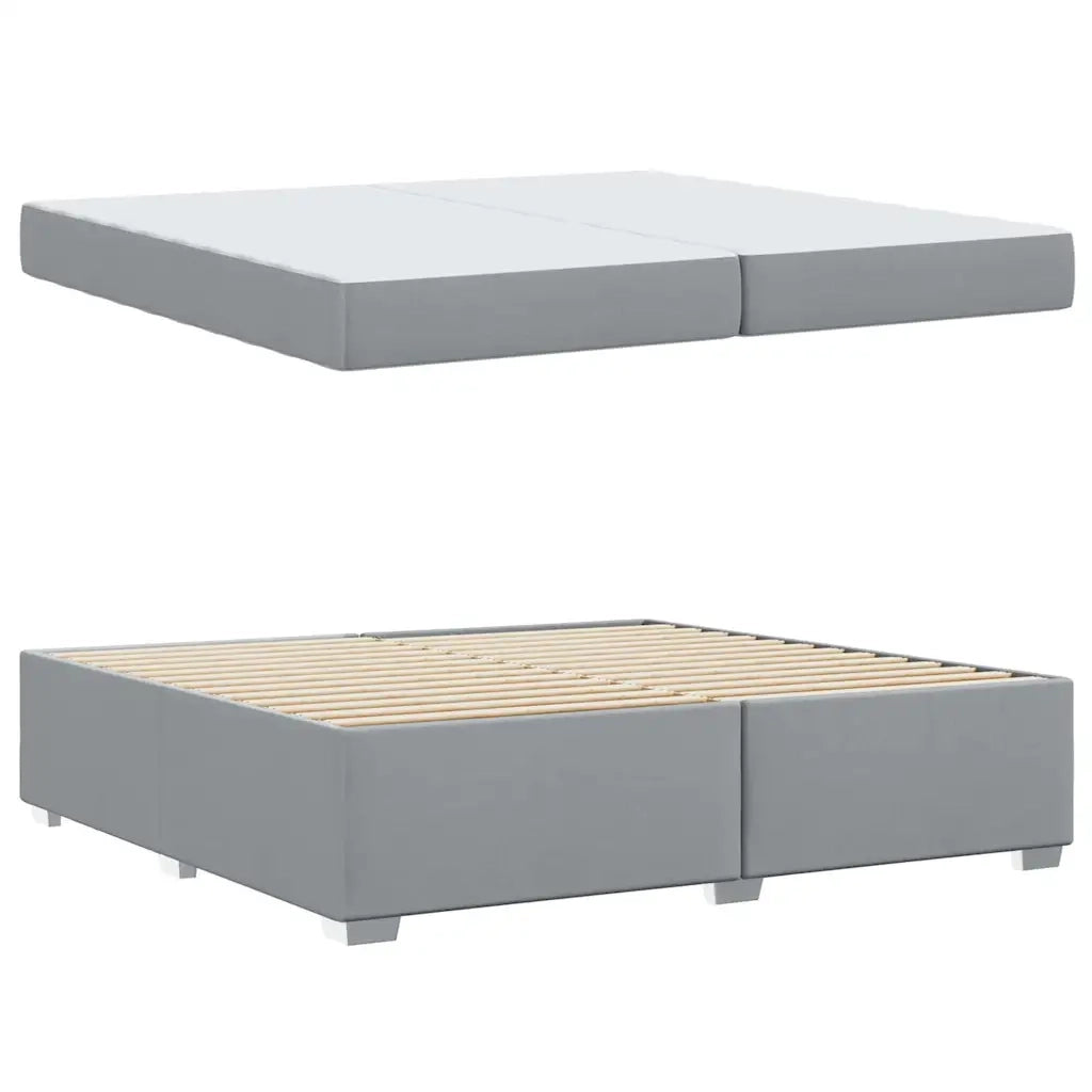Struttura del letto Grigio chiaro 200 x 200 cm Tessuto
