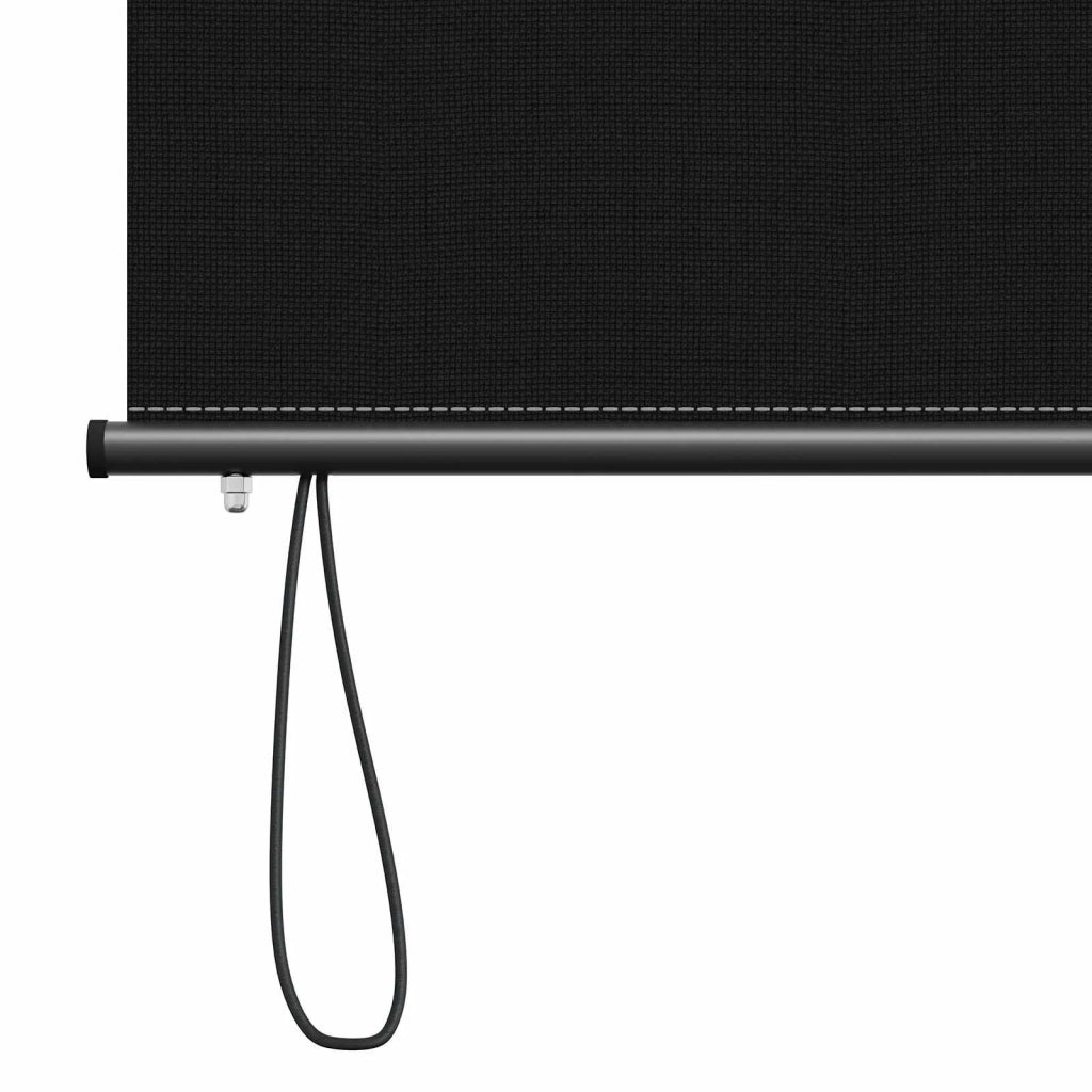 Tenda a rullo Nero 80 x 250 cm Tessuto e Alluminio