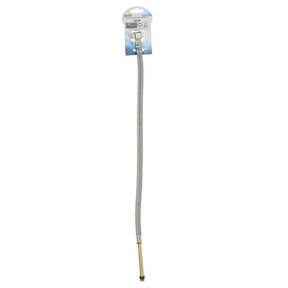 Trade Shop - Tubo Flessibile Flessibili Rubinetto Miscelatore Acqua 50cm F 1/2 X M10/1 69396 -