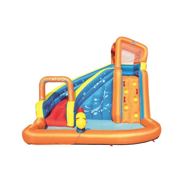 Bestway piscina parco acquatico turbo splash, mis. 365x320x270 cm, scivolo d'acqua, cannone spara acqua, muro di scalata, include soffiatore ad aria, picchetti di ancoraggio e borsa per il trasporto - 53301 4