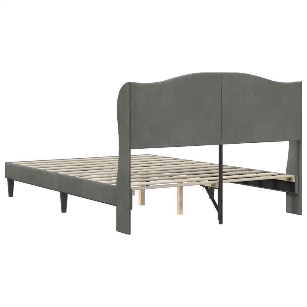 Struttura del letto Grigio Scuro 120 x 200 cm Velluto 42027912