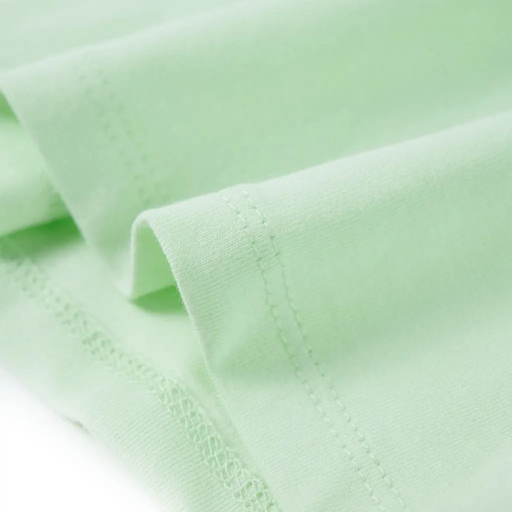 Maglietta da Bambina Maniche Volant Verde Tenue 128