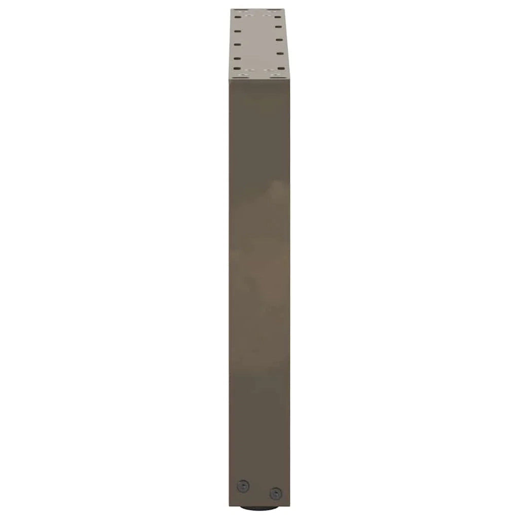 Set di 2 gambe regolabili per tavolino da caffè a forma di U 50 x 43 cm dal design moderno in acciaio naturale 02_0057399