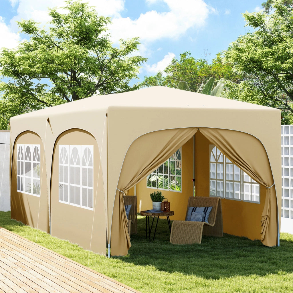 Tonnelle pliante 3x6m ¨C zephmum ¨C Sable, UPF50+, con sacco e sacchetti di sabbia