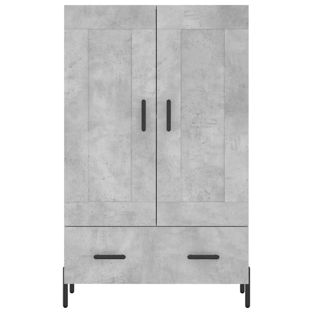 Credenza-Buffet-Armadio da cucina Grigio Cemento 69,5x31x115 cm in Legno Multistrato 381024