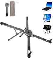 Regolabaricatore per Laptop Ergonomico - Regolabile 8 Posizioni - Ripiegabile - Supporti Antiscivolo in Silicone - Costruzione in Alluminio da Aerospaziale - Portatile 220 gr - Supporto per Laptop