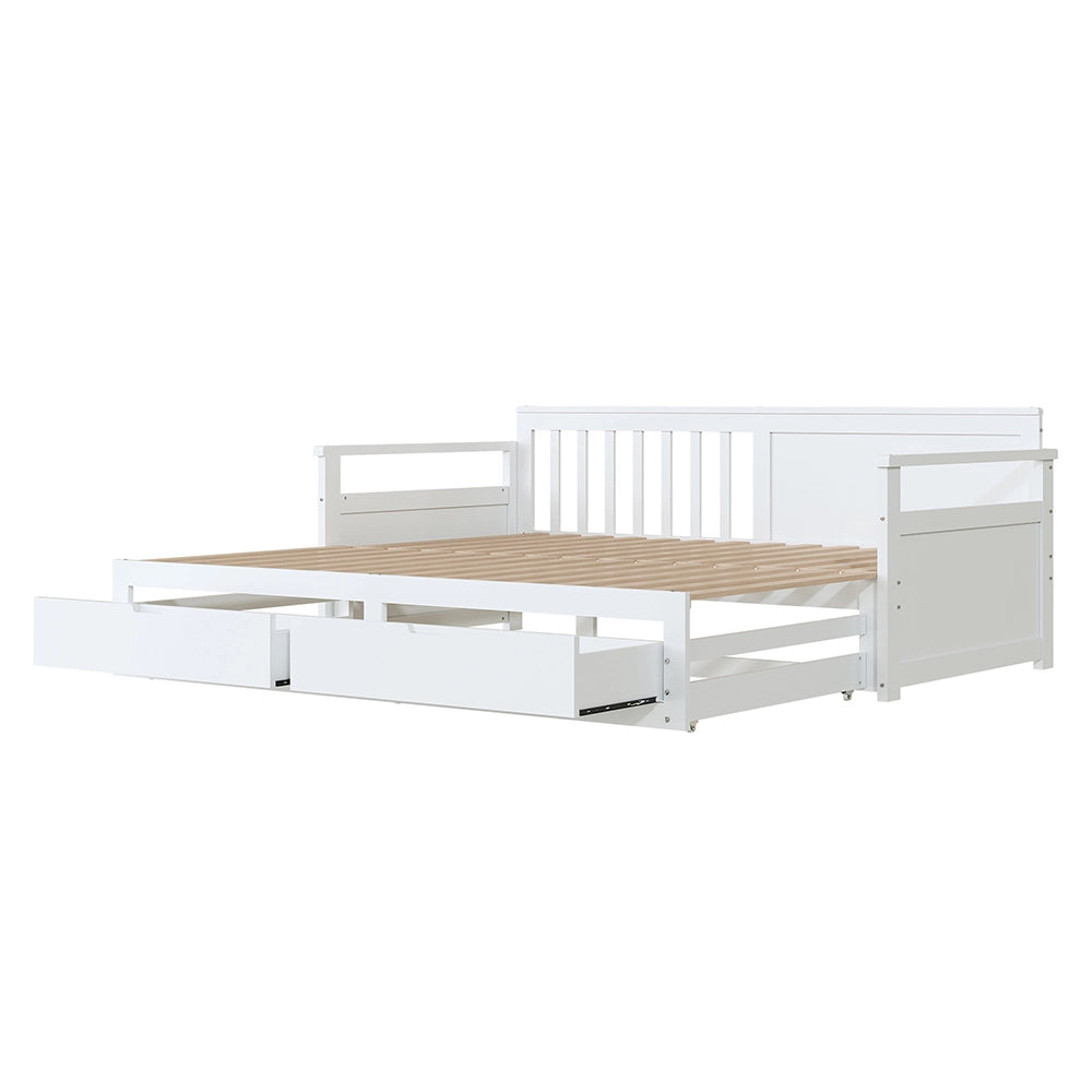 Letto daybed - Xylo - 90/180x190 cm 2 in 1 pino bianco